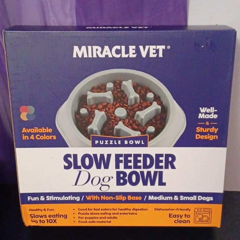 New Miracle Vet Slow Feeder Dog Bowl